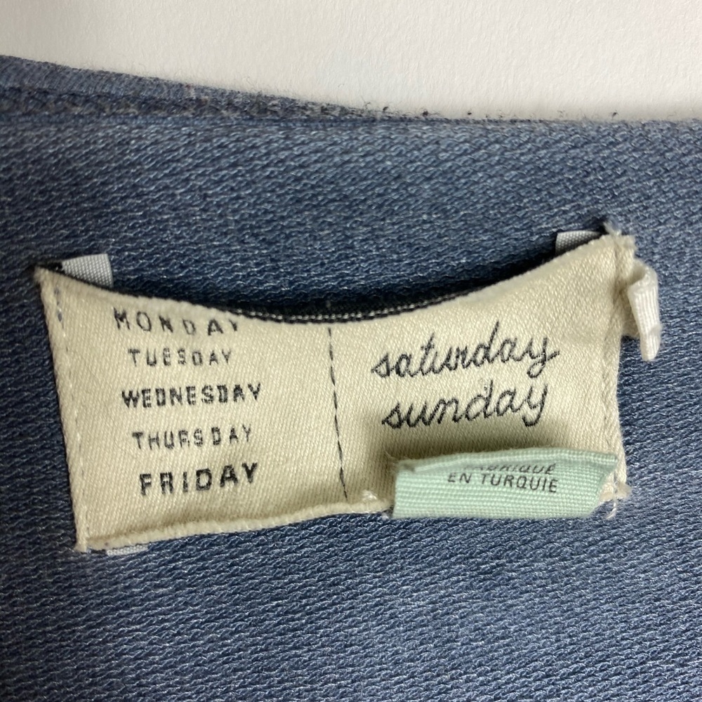 anthropologie saturday sunday Womens Top Sz M Blue - Picture 5 of 8